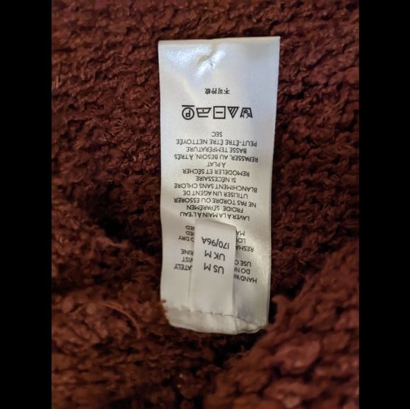 Anthropologie Pilcro Devenne Pointelle Pullover Sweater Cedar rust color - Picture 5 of 9